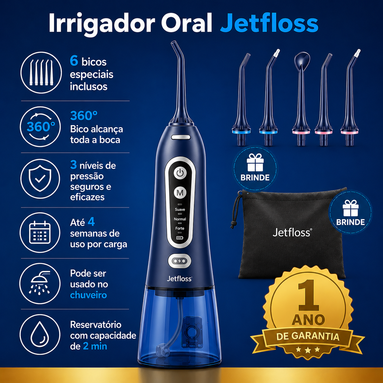 Jetfloss - Portátil e Recarregável